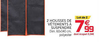 Offre 2 Housses De Vetements A Suspendre Chez Gifi