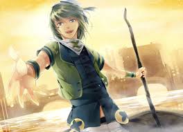 Seeking for free anime hair png images? All Male Blue Eyes Boat Green Hair Hat Male Tooaya Water Konachan Com Konachan Com Anime Wallpapers