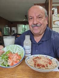 Friday night dinner with sourdough fusilli and salad