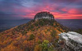 Autumn Sunrise Pilot Mountain State Park North Carolina Post Pilot Mountain State Park Pilot Mountain Camping In North Carolina