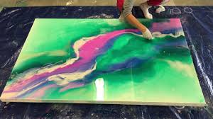 Resin Painting Work In Progress Youtube Resin Art Painting Resin Painting Resin Art