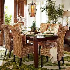 It's a softly hued retreat inspired by west indies style. Add An Instant Laid Back Island Vibe To Dinnertime With The Natural Texture Of Hand Woven Banana Bark Brown Dining Table West Indies Decor Tropical Dining Room