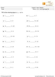 Primaryleap Co Uk Multiply Divide Subtract Or Add By 4 And 10 Worksheet Numeracy Childrens Worksheets School Worksheets