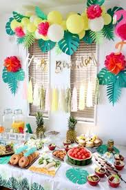 Party Birthday Table 68 Super Ideas Party Birthday Tropical Birthday Party Hawaiian Birthday Party Birthday Decorations