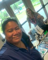 We enjoyed talking with students at the American Samoa Community College  career fair! Our NMSAS education coordinator Isabel Halatuituia was joined  by visiting Dr. Nancy Foster Scholar Amanda Croteau, who is a
