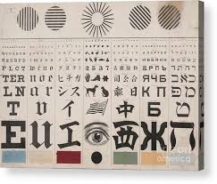 eye test chart english 1 acrylic print