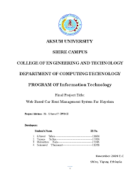 Here, the operator will feed in the amount o. Doc Final Project Title Web Based Car Rent Management System For Hayelom Gebrehiwot Tafere Academia Edu