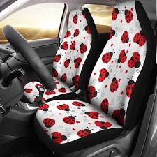 Ladybug Love Car Seat Covers Ladybird Lover Front Car Cover Gift Custom Car Seats Pair Of Covers Lady Bug Custom Car Seats Custom Cars Custom Car Interior