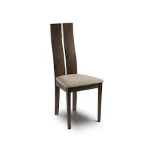 If your chair doesn't have removable covers, you can try cleaning the stain with a damp cloth. Julian Bowen Cayman Dining Chair In Walnut Cream And Brushed Metal Dining Chairs Dining Room