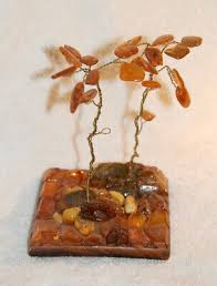 AMBER MAGIC TREE Soviet era Vintage Natural Baltic Amber Tree figurine