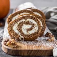For pumpkin puree cook for a couple of pumpkin or bake, and then pyuriruyte. Pumpkin Roll Recipe With Cream Cheese Walnut Filling