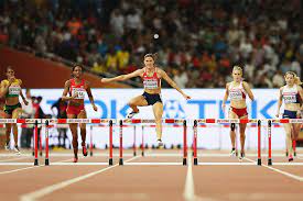 Runners stay in their lanes the entire way after starting out of the blocks and must clear ten hurdles that are evenly spaced around the. 400 Metres Hurdles