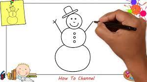 Please comment below who/what should i draw next! How To Draw A Snowman Christmas Easy Step By Step For Kids Beginners 2 Youtube