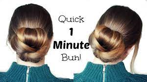The following quick and easy updo is not just simply fashion forward, it takes pigtails to a whole new level. Quick And Easy 60 Second Bun Hairstyle Updo Easy Hairstyles Braidsandstyles12 Youtube