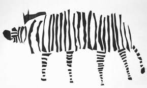 Zebras Klebebild Collage Mit Tonpapier Kunst Grundschule Zebra Collage