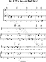 Harry belafonte beetlejuice banana boat song day o youtube 2016 02 05 13 06 18 utc. Harry Belafonte Day O The Banana Boat Song Sheet Music In C Major Transposable Download Print Sku Mn0068917