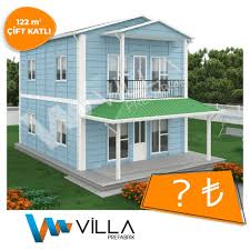 Prefabrik Ev Villa Evler Cift
