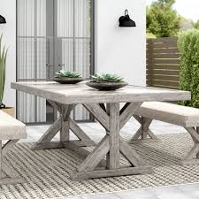 Greyleigh Farmersville Aluminum Dining Table Wayfair Dining Table Outdoor Dining Table Concrete Dining Table