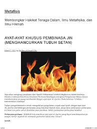 We did not find results for: Ayat Ayat Khusus Pembinasa Jin Menghancurkan Tubuh Setan Metafisis