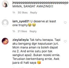 Terima Kasih Walaupun Tak Menang Ajl34 Erni Zakri Terharu Peminat Tidak Henti Beri Sokongan