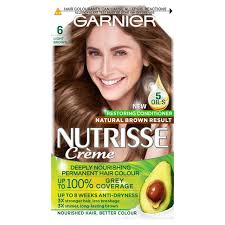 Tortoiseshell brown hair with honey blonde highlights. Garnier Nutrisse 6 Light Brown Permanent Hair Dye Sainsbury S