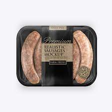 Download Packreate Sausages In Plastic Tray Packaging Mockup