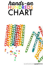 rainbow math popsicle stick hundreds chart the ot toolbox