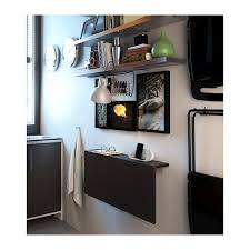 Bjursta Wall Mounted Drop Leaf Table Brown Black Ikea Drop Leaf Table Leaf Table Wall Mounted Table