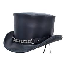 El Dorado Top Hat Chain Band In 2021 Leather Top Hat Voodoo Hatter American Hat Makers