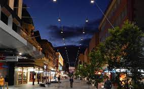 The Rundle Mall Catenary Lighting System By Ronstan Tensile Architecture In Adelaide Australia Put Some Finishin Tensile Architecture Rundle Mall Architecture
