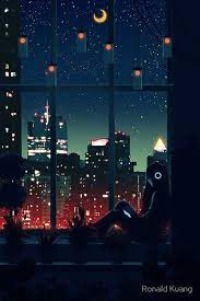 A Quiet Night Art Print By Seerstuff Anime Scenery Wallpaper Night Art Scenery Wallpaper
