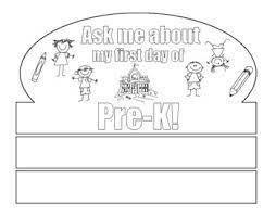 What 1st grade wouldn't love seeing a welcome to 1st grade coloring page with their name on it, welcoming them on the 1st day of school! First Day Of Pre K Crown First Day Of School Coloring Page For Pre K