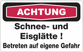 Kostenlose kündigungsschreiben vorlage für die versicherung. Schnee Und Eisglatte Betreten Auf Eigene Gefahr Focus Schilder Winter Seton