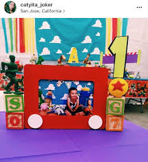 Toy Story Centerpieces For Alessandro S 1st Birthday Toy Story Birthday Party Toy Story Party Toy Story Birthday