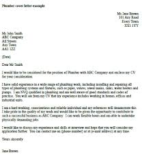 Plumber Cover Letter Example Icover Org Uk