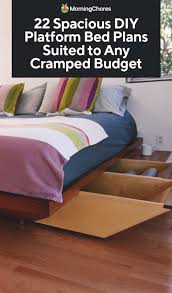 Wood finished the headboard and frame with metal interior frame support. 22 Spacious Diy Platform Bed Plans Suited To Any Cramped Budget