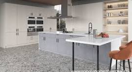 Gabinetes listos para usar de melamina beige y gris | OPPOLIA