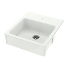 Ikea Domsjo Single Bowl Apron Front Sink White 25x27 Farmhouse Sink Kitchen Apron Front Sink Sink