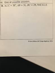 Silahkan baca artikel gina wilson all things algebra geometry unit 6 worksheet 2 / trigonometry practice coloring activity gina wilson. Answered Ow Give All Possible Answers 8 M2c Bartleby