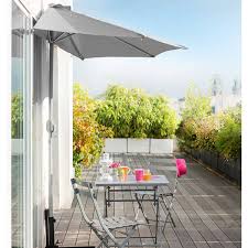 Demi Parasol De Balcon Serena Gris Parasol Parasol Balcon Decoration Exterieur