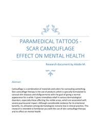How Paramedical Tattoos can change the life of a person suffering from  self-harm scars by alodiem
