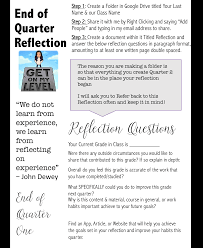 Google Based Quarterly Reflection For Students Student Reflection Unit Reflection Free Teacher Resources