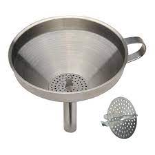 The word sift derives from sieve. Amazon Com Norpro 5 Inch Stainless Steel Funnel With Detachable Strainer Set Of One Silver Food Strainers Home Kitchen