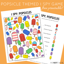 Popsicles I Spy Game Free Printable For Kids Spy Games Spy Games For Kids I Spy Games