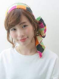 簡単おしゃれ ボブスカーフヘアアレンジ スカーフヘアアレンジ バンダナ ヘアアレンジ バンダナのヘアスタイル