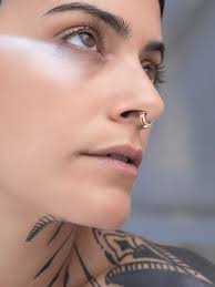 Thick Diamond Nose Hoop