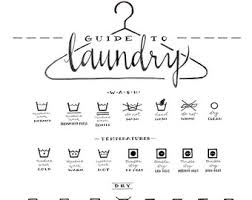 Laundry Care Guide Laundry Symbols Chart Calligraphy Art Etsy