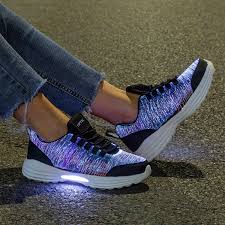 Us 27 71 53 Off New Led Shoes Fiber Optic Shoes For Girls Boys Men Women Usb Charging Light Up Shoe For Adult Glowing Running Sneaker In Sneakers