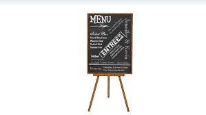 Aed Menu Board With Easel Menu Board Sketchup Model Chalk Menu