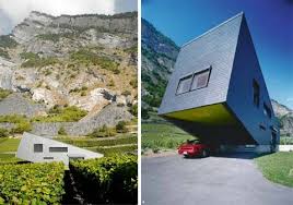 Set Amongst Grapevines And Rock Walls In The Swiss Canton Of Valais This Unique Piece Of Modern Architecture Prefab Homes Box Architecture Modern Prefab Homes